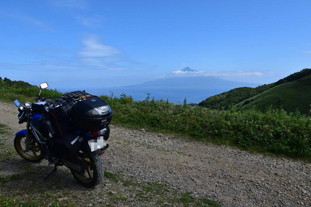 礼文島で撮影したVTR250